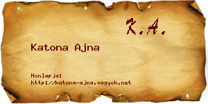 Katona Ajna névjegykártya